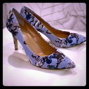 Jcrew collection floral hummingbird heels